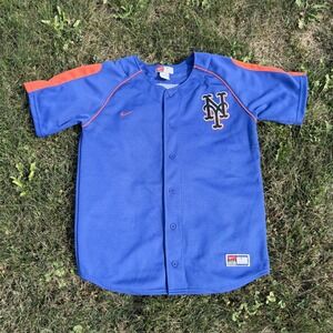 Nike New York Mets Carlos Santana #57 Jersey‎ MLB Baseball Blue Orange L